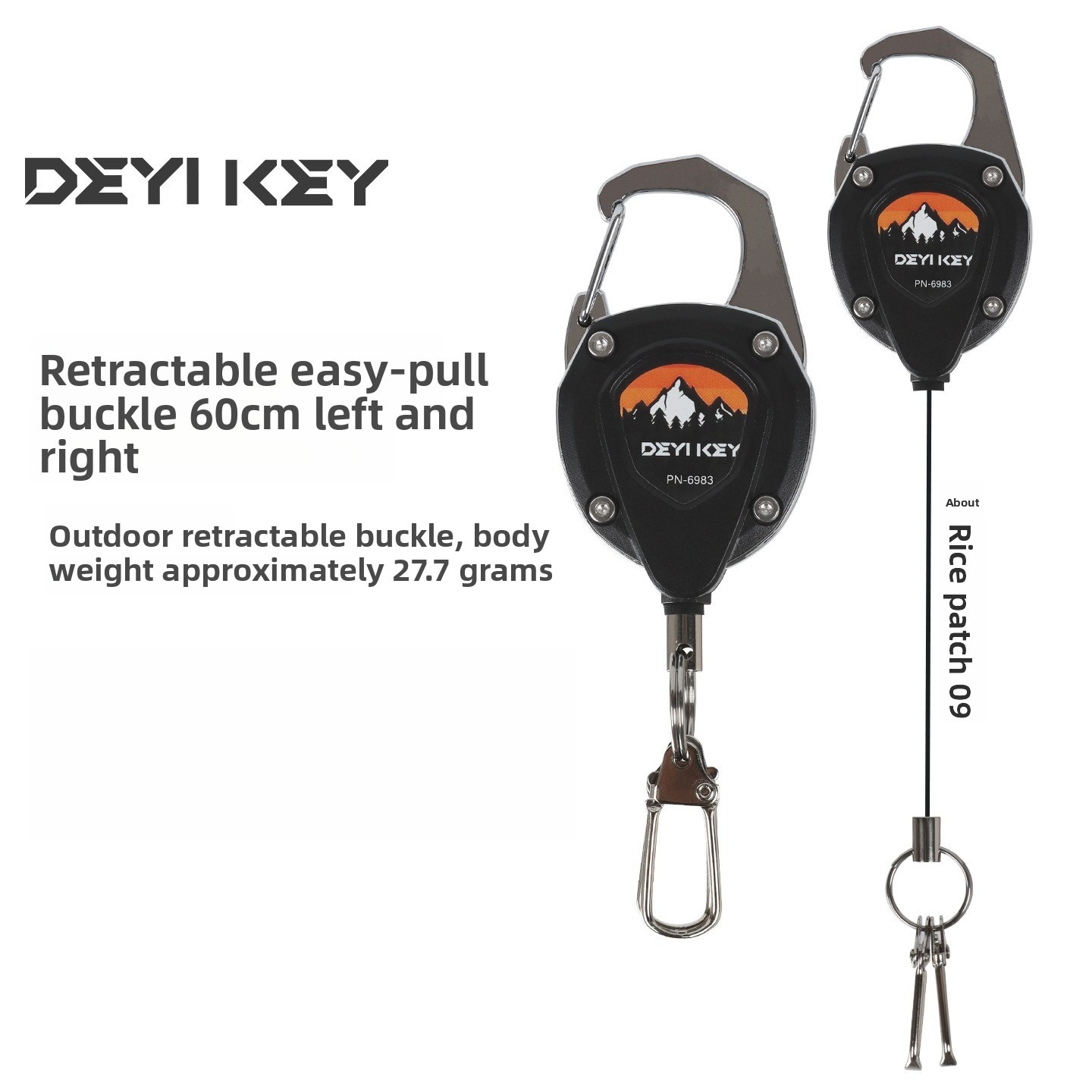 Conventional Reel - Gantungan Kunci Retractable Heavy Duty Anti-Hilang
