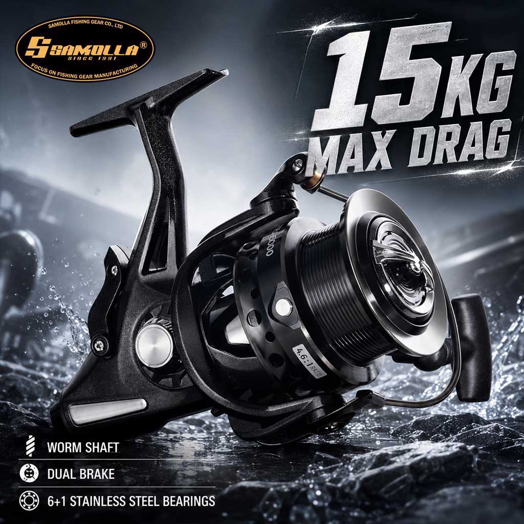 Reel Drag Knob - SAMOLLA Dual Brake Spinning Reel dengan