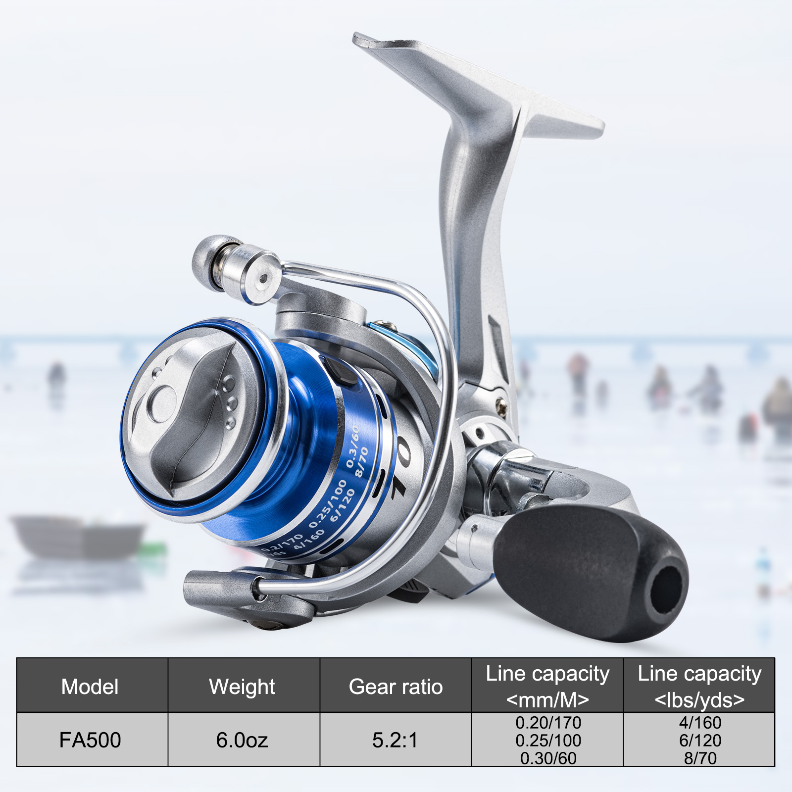 Goture Reel Pancing Es Baru, P - Ice Fishing Reel ulasan dan harga