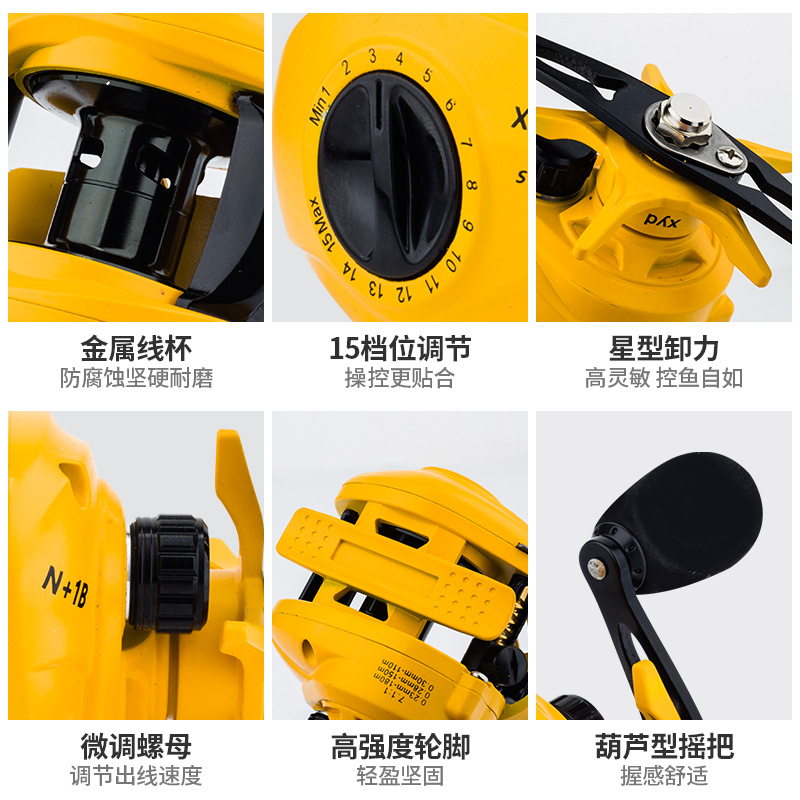 Reel Pancing Baitcasting Yello - Ice Fishing Reel ulasan dan harga